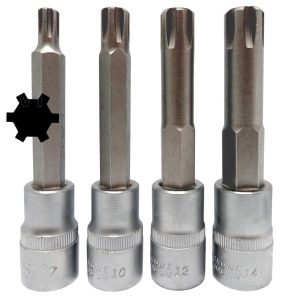 Puntas Ribe 1/2" - M7 M10 M12 M14 - 4 pcs.