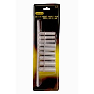 Tubos largos 1/4" - 5 a 13 mm. - 9 pcs.