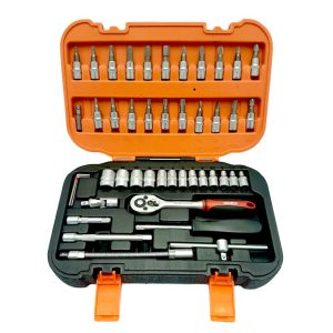 Puntas varias y tubos hexagonales + accesorios + 46 pcs.