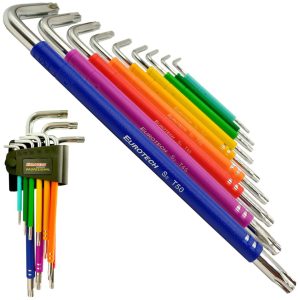 Llaves Torx en Acero S2 - T10 a T50 - 9 pcs.