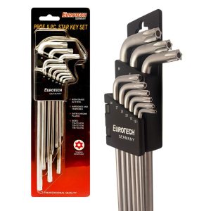 Llaves Torx 6 alas - 9 pcs.