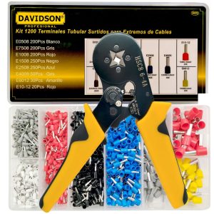 Pinza crimpeadora 0.25 - 10 mm + 1200 terminales