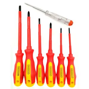Destornilladores aislados - electricidad - 7 pcs.