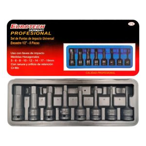 8 puntas impacto allen 5-19 mm - Tubo Enc. 1/2"