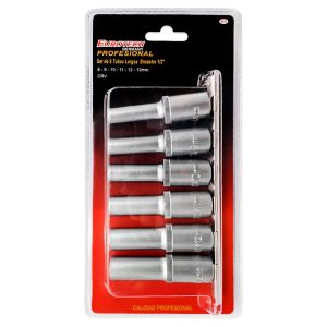 Tubos largos 1/2" - 8 a 13 mm - 6 pcs.