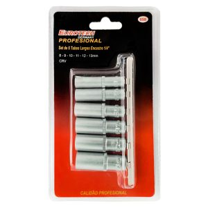 Tubos largos 1/4" - 8 a 13 mm - 6 pcs.