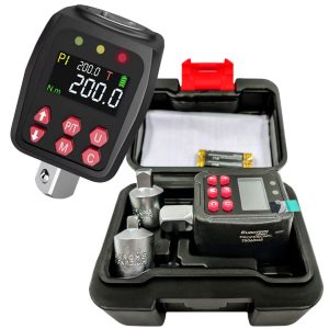 Torquímetro digital 200 Nm | Enc. 1/2" + adaptadores 3/8" 1/4"