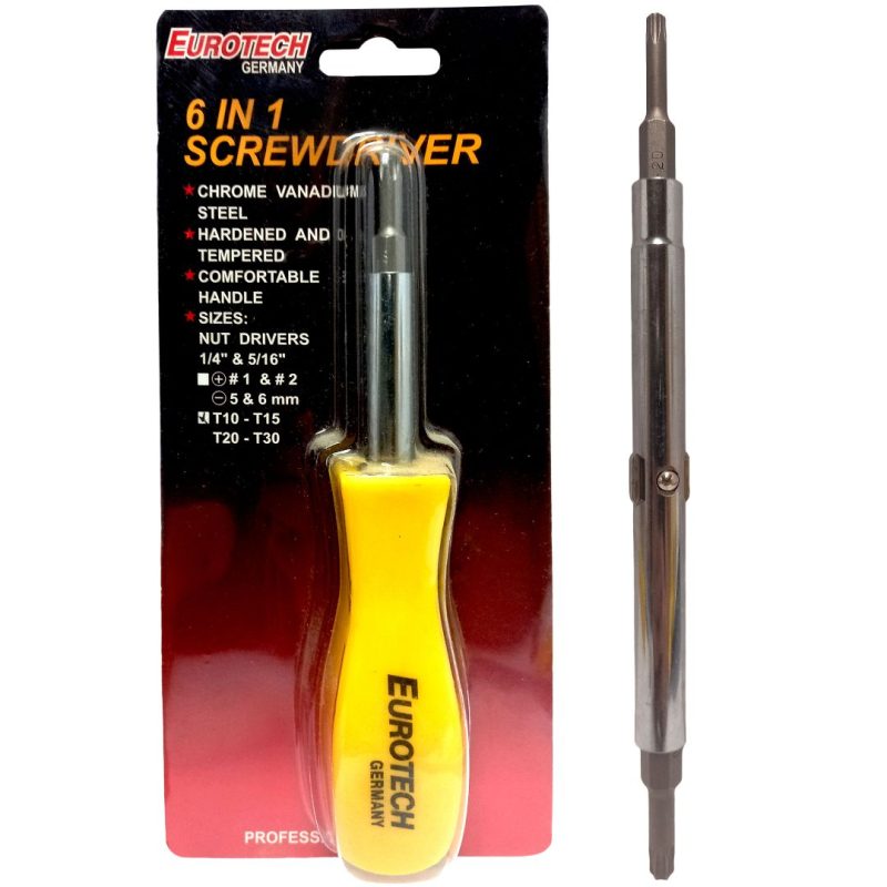 Destornillador "6 en 1" - Torx - 6 pcs.