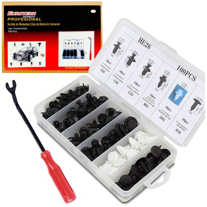 Grampas tapizado paneles + destapizador - 100 pcs.
