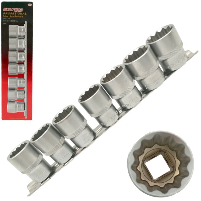 Tubos multi estriados 18 a 24 mm - Enc. 1/2" - 8 pcs.