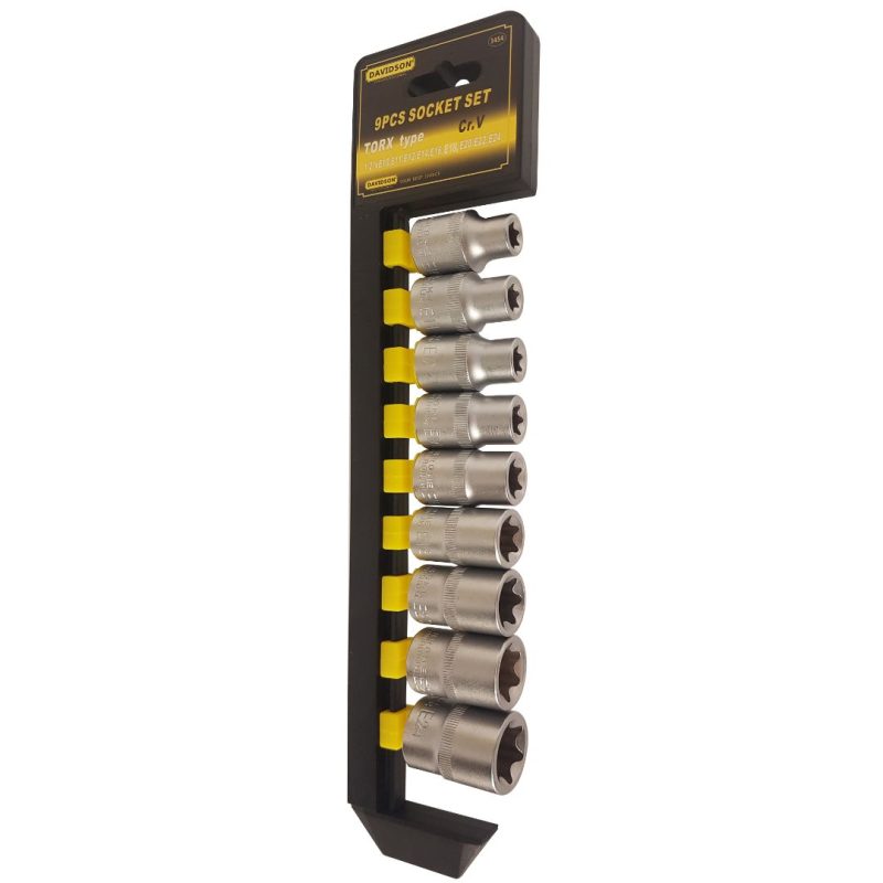Tubos Torx hembra - encastre 1/2" - 9 pcs.