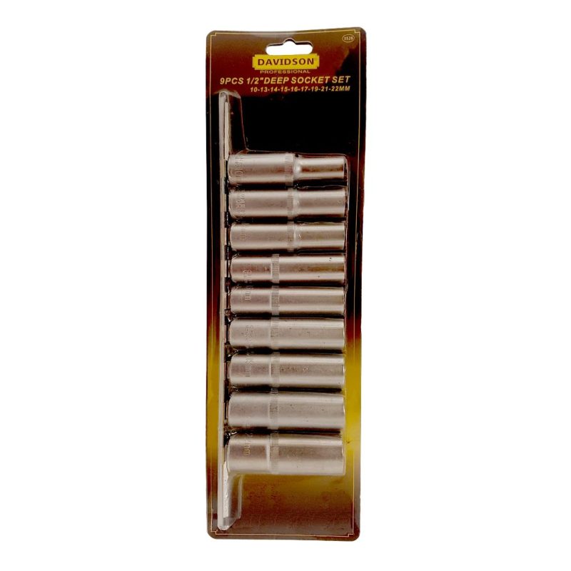 Tubos largos 1/2" - 10 a 22 mm. - 9 pcs.