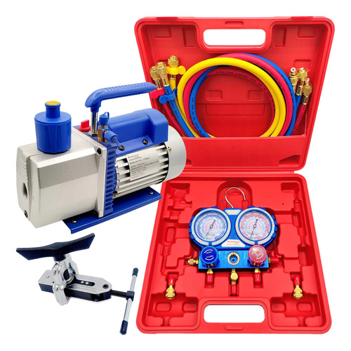 Bomba Vacio 2 Et. 130 Lt. + Manifold + Balonadora