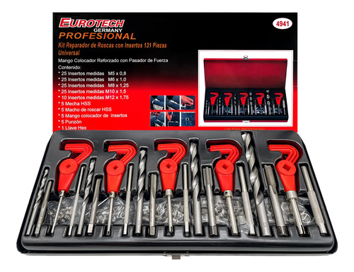 Insertos De Rosca - Mango Fuerza - Kit X131 Hss | Eurotech